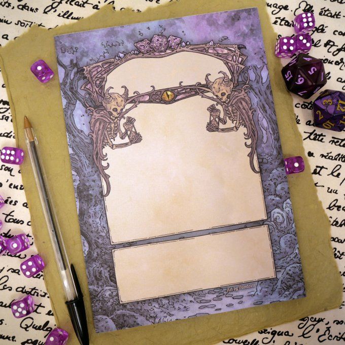 Bloc-notes RPG 50 feuilles A5 ou A6 - Papier à lettre