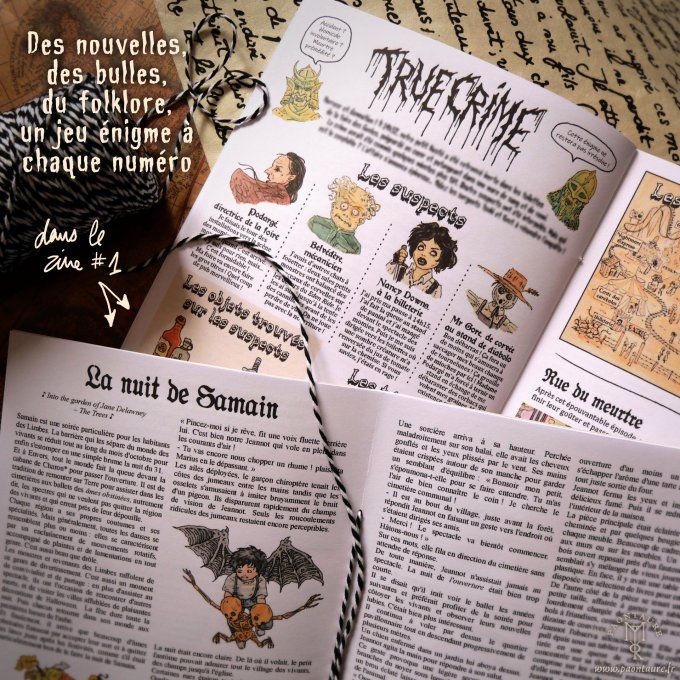 BUNDLE zine 1 et zine 2 : Les chroniques d'Envers-sous-terre - Lot de 2 fanzines