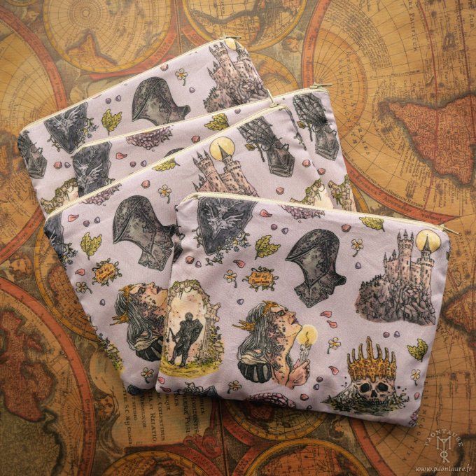 Trousse zippée pochette en coton