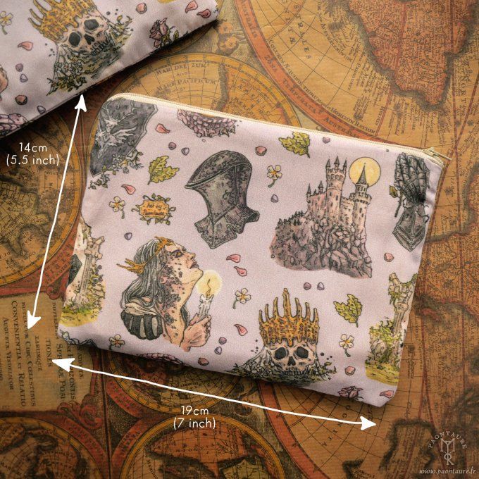 Trousse zippée pochette en coton