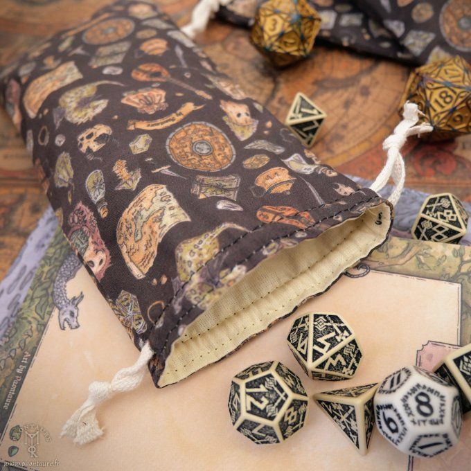 Pochon à dés en coton - étui à lunettes vapote