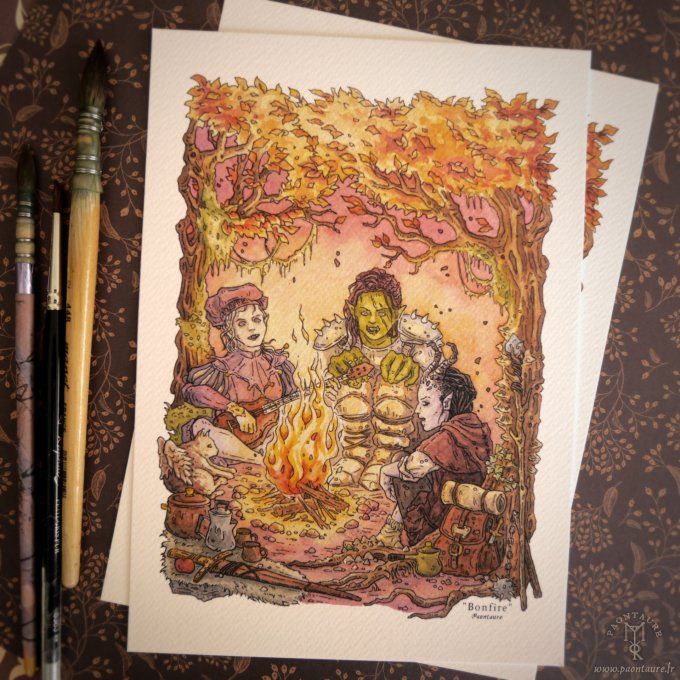 BONEFIRE - Fine Art Print - Reproduction d'Art format A5