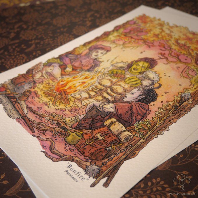 BONEFIRE - Fine Art Print - Reproduction d'Art format A5