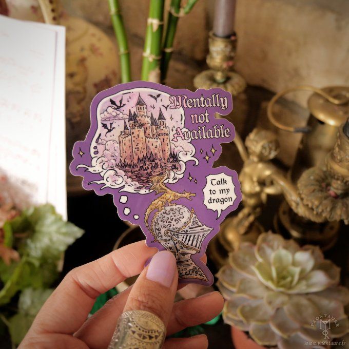 Sticker vinyle MENTALLY NOT AVAILABLE