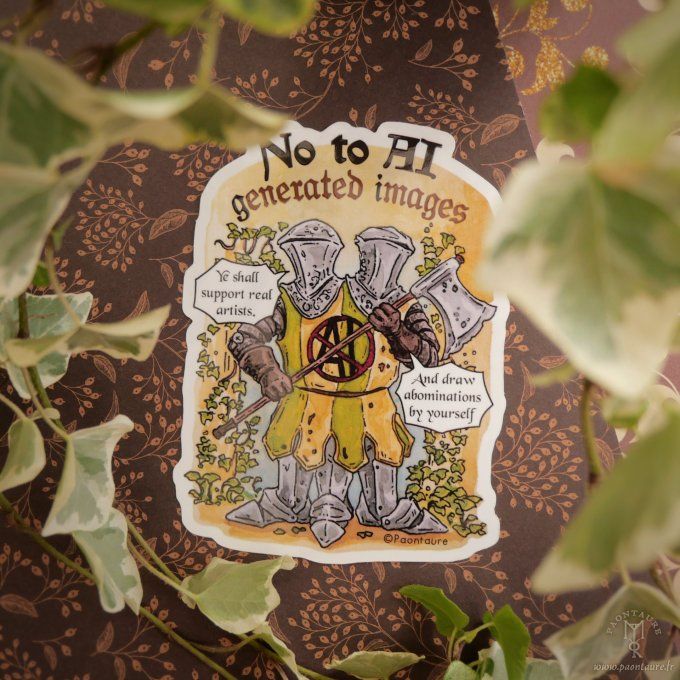 Sticker vinyle NO AI