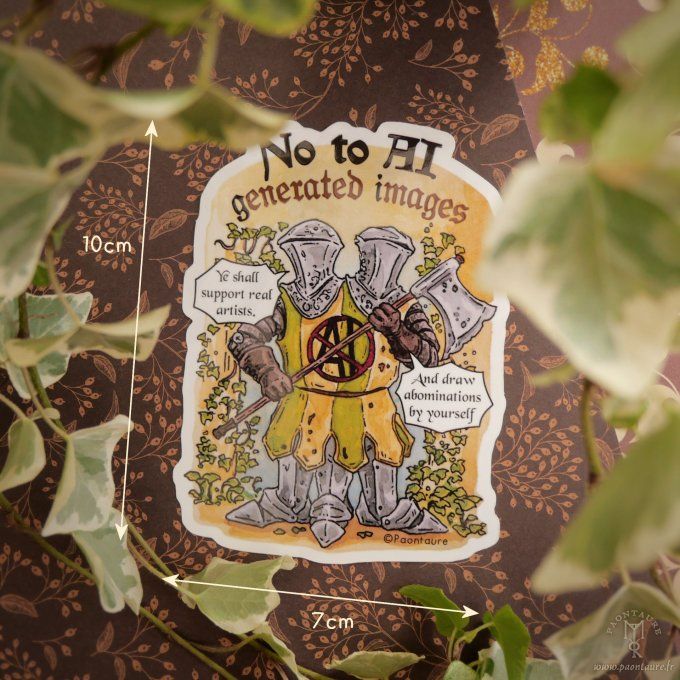 Sticker vinyle NO AI