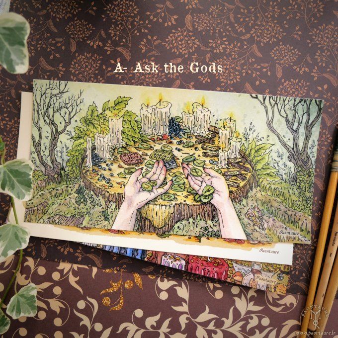 ARTS DIVINATOIRES -Lot de 3 grandes cartes postales