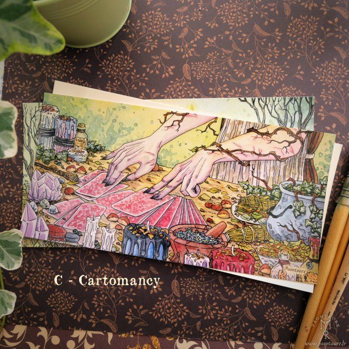 ARTS DIVINATOIRES -Lot de 3 grandes cartes postales