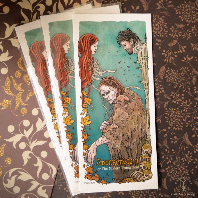FRANKENSTEIN - Marque page sur papier premium fine art