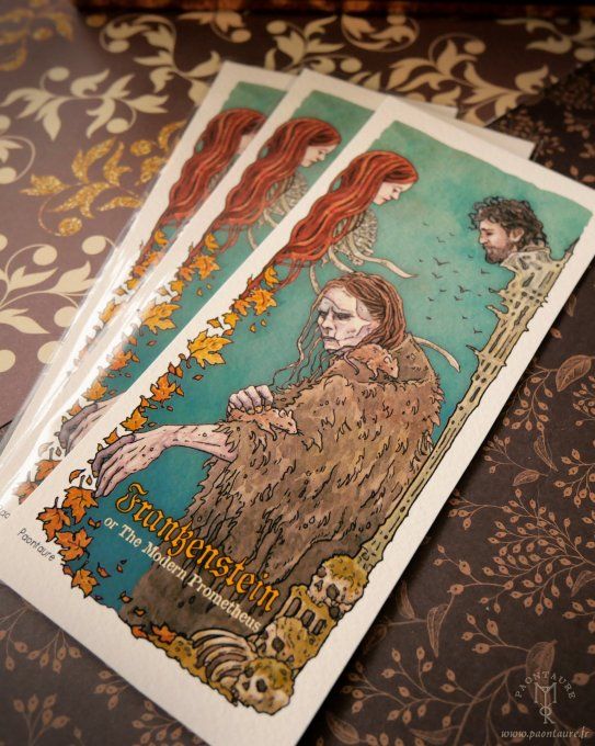 FRANKENSTEIN - Marque page sur papier premium fine art