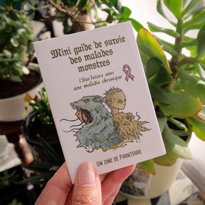 Selfcare mini zine - mini guide de survie des malades monstres - Vivre avec une maladie chronique