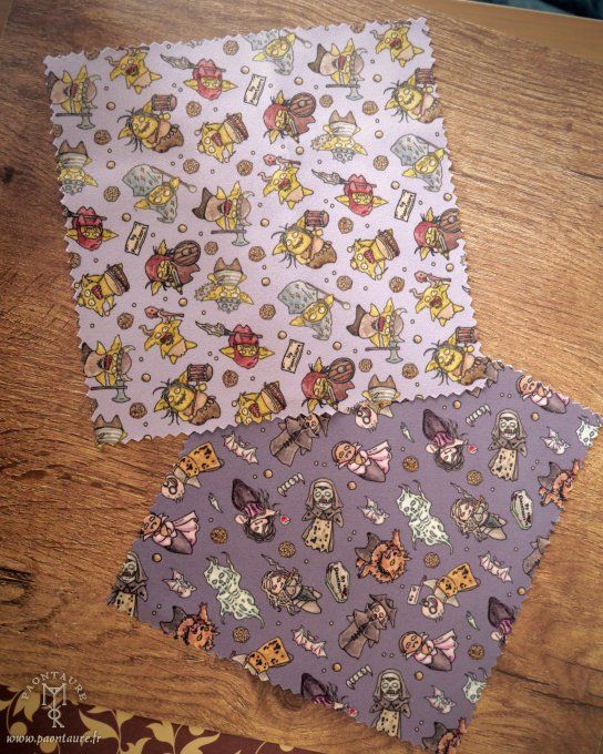 Petit chiffon à lunettes microfibre avec motifs gobelins ou goules