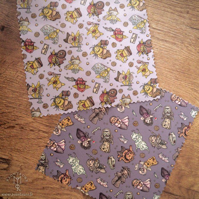 Petit chiffon à lunettes microfibre avec motifs gobelins ou goules