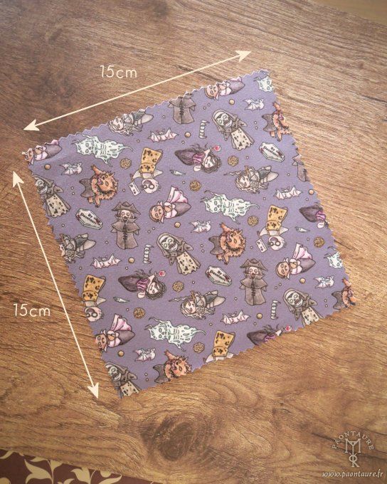 Petit chiffon à lunettes microfibre avec motifs gobelins ou goules