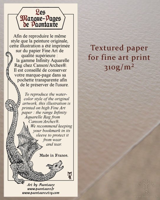 FRANKENSTEIN - Marque page sur papier premium fine art