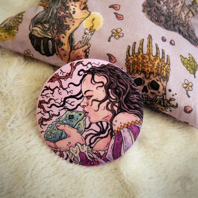 Miroir de poche illustré dark fantasy