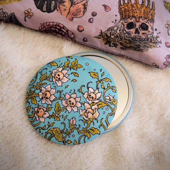 Miroir de poche illustré dark fantasy